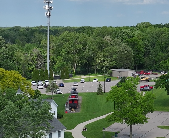 Shelby Township Train Drone Photo